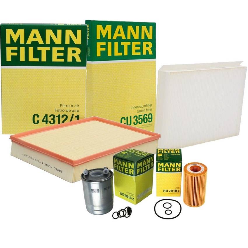 Mercedes Air / Cabin Air / Fuel / Engine Oil Filter Kit - MANN-FILTER 3732990KIT